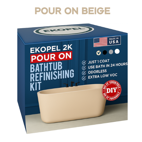 Safe and non-toxic Ekopel Pour On Biscuit bathtub coating solution