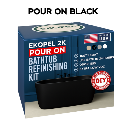 Safe and non-toxic Ekopel Pour On Black bathtub coating solution