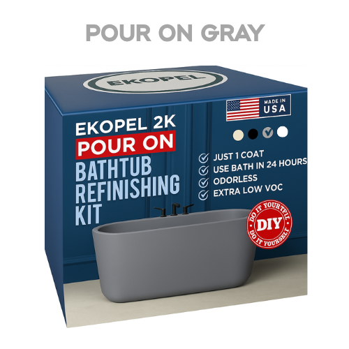 Safe and non-toxic Ekopel Pour On Gray bathtub coating solution