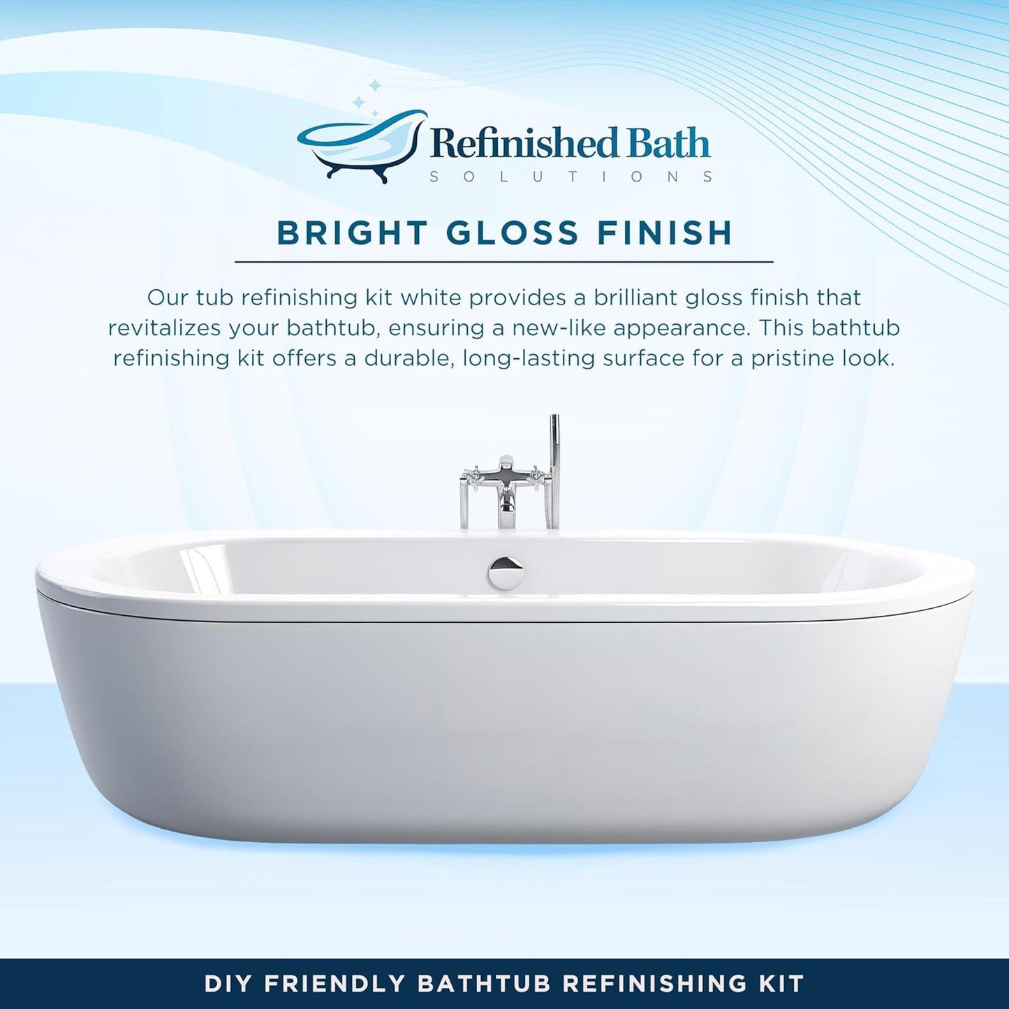Durable and glossy finish from Ekopel Pour On refinishing