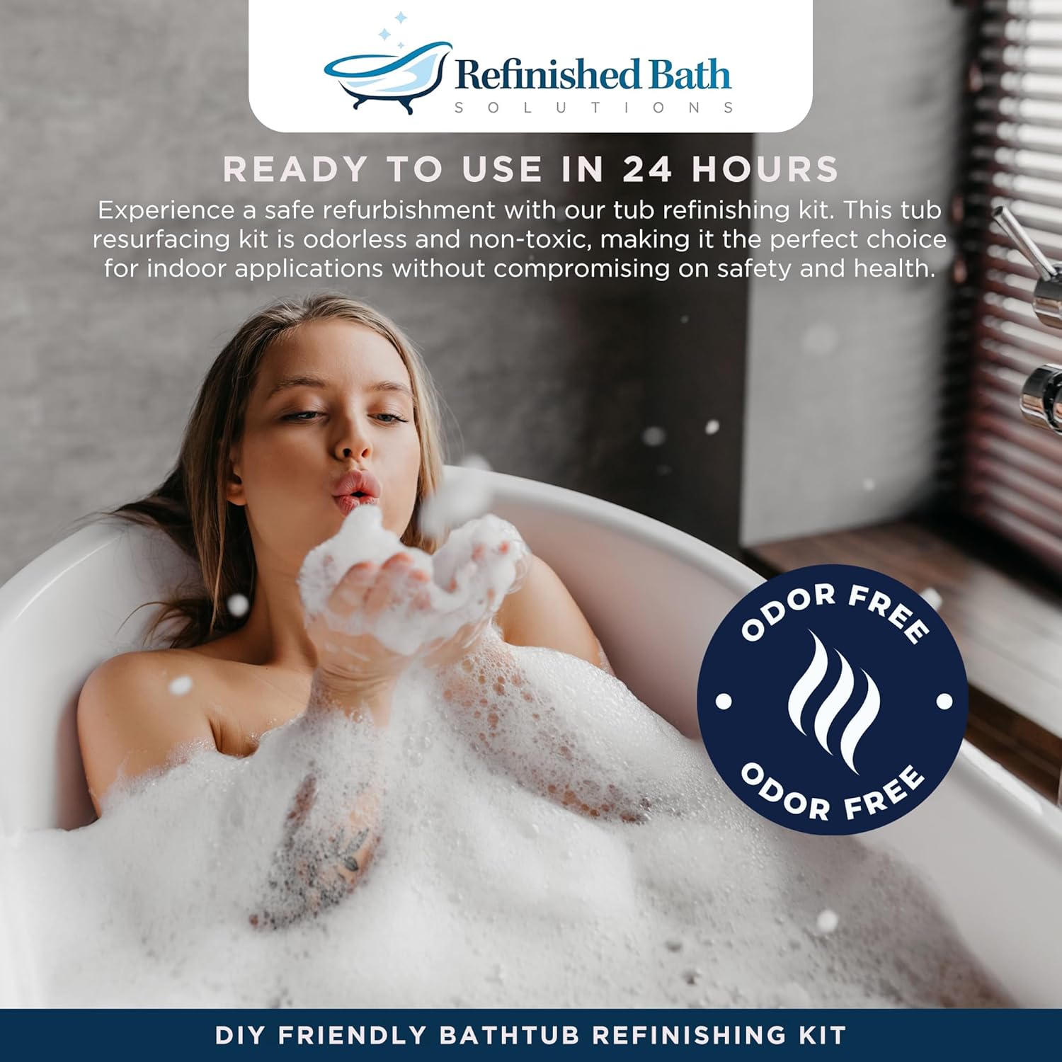 Quick and mess-free bathtub refinishing kit