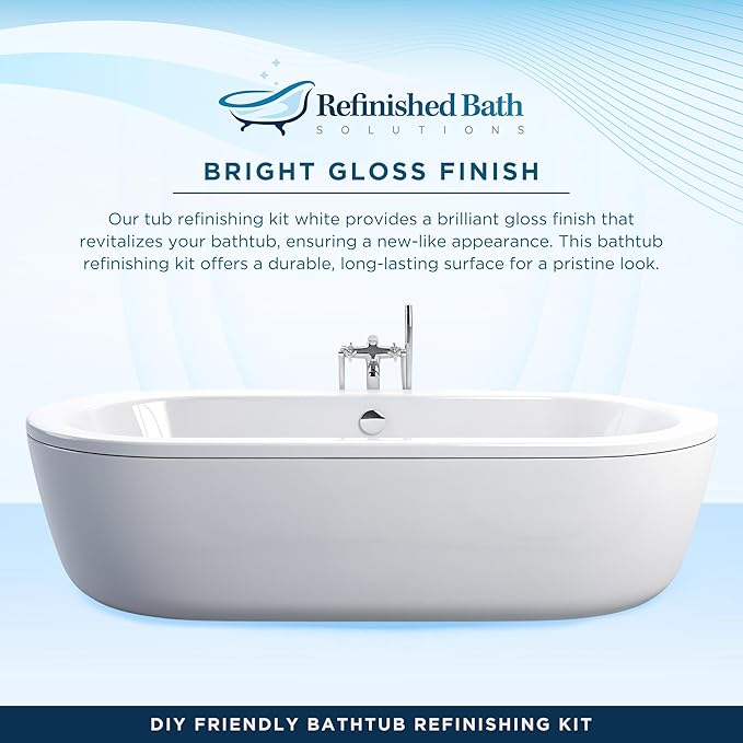 Ekopel 2K Roll-On Bathtub Refinishing Kit – Odorless, High-Gloss, Long-Lasting Coating for DIY Tub Restoration