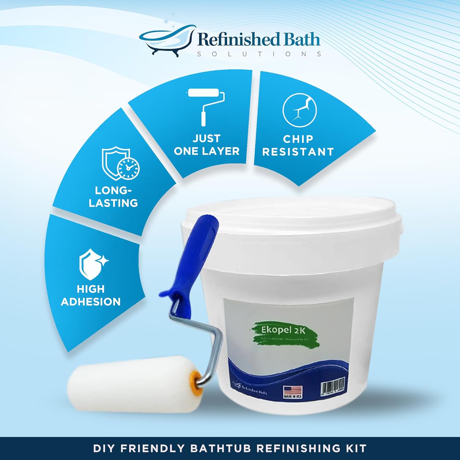Professional-grade bathtub refinishing made simple with Pour On kit
