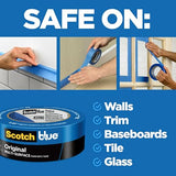Scotch Painter's Tape Original Multi-Surface Painter's Tape, 1.88 Inches x 60 Yards, 3 Rolls, Blue, Paint Tape Protects Surfaces and Removes Easily, Multi-Surface Painting Tape for Indoor and Outdoor Use