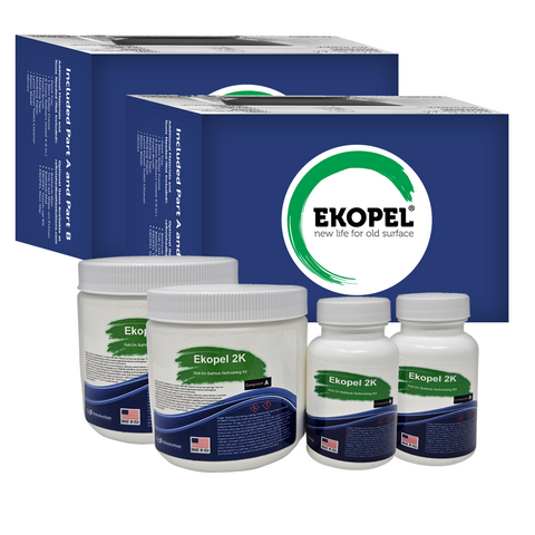 Roll On Ekopel Bathtub With Surround Kit - Ultra Durable, No Odor,  New Easy Roll On Application