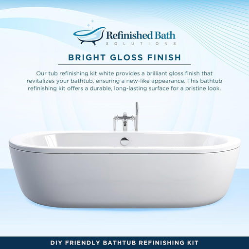 Pour On Ekopel Bathtub Refinishing Kit, Odorless, DIY Friendly Bathtub Refinishing Kit Now Made In USA (White)