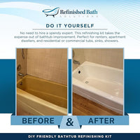 Bathtub Resurfacing Results with Ekopel Roll-On – High-Gloss, Odorless, Long-Lasting Finish
