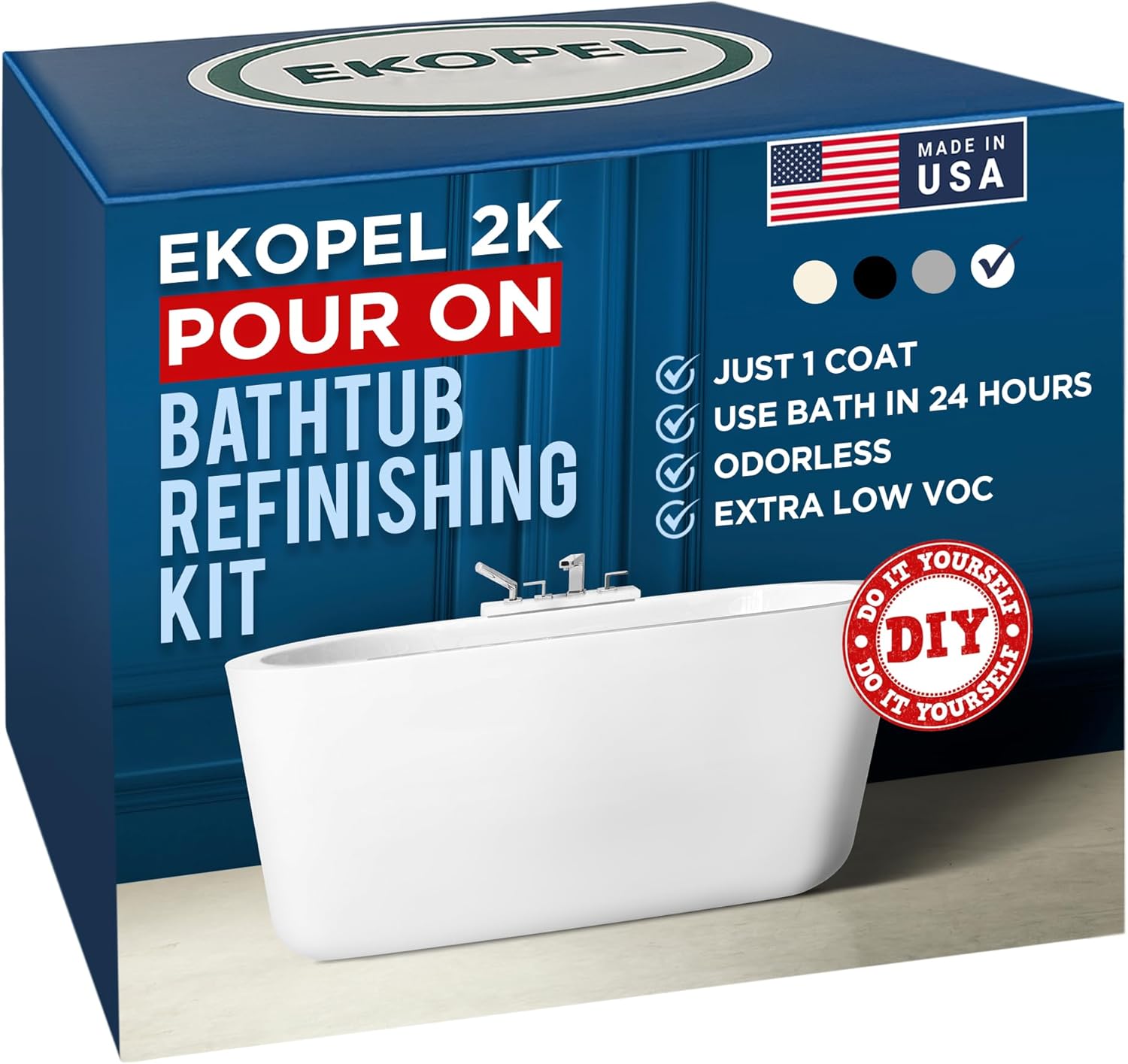 Safe and non-toxic Ekopel Pour On bathtub coating solution