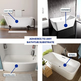 Roll On Ekopel Bathtub With Surround Kit - Ultra Durable, No Odor,  New Easy Roll On Application