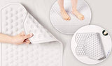 The Original Refinished Bathtub Mat Large Premium Made in Italy Version- No Suction Cup Bath Mat, Designed for Textured and Refinished Bathtubs Made of Quality Vinyl, Not Cheap Plastic (White)