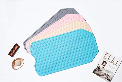 The Original Refinished Bathtub Mat - No Suction Cup Bath Mat, Designed for Textured and Refinished Bathtubs Made of Rubber Not Cheap Plastic, Great for Children and Elderly (Grey)