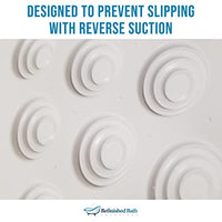 The Original Refinished Bathtub Mat Large Premium Made in Italy Version- No Suction Cup Bath Mat, Designed for Textured and Refinished Bathtubs Made of Quality Vinyl, Not Cheap Plastic (White)