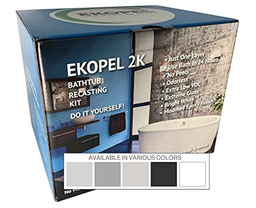 Colored Tub Cast Ekopel 2K - DIY Friendly Bathtub Refinishing Kit